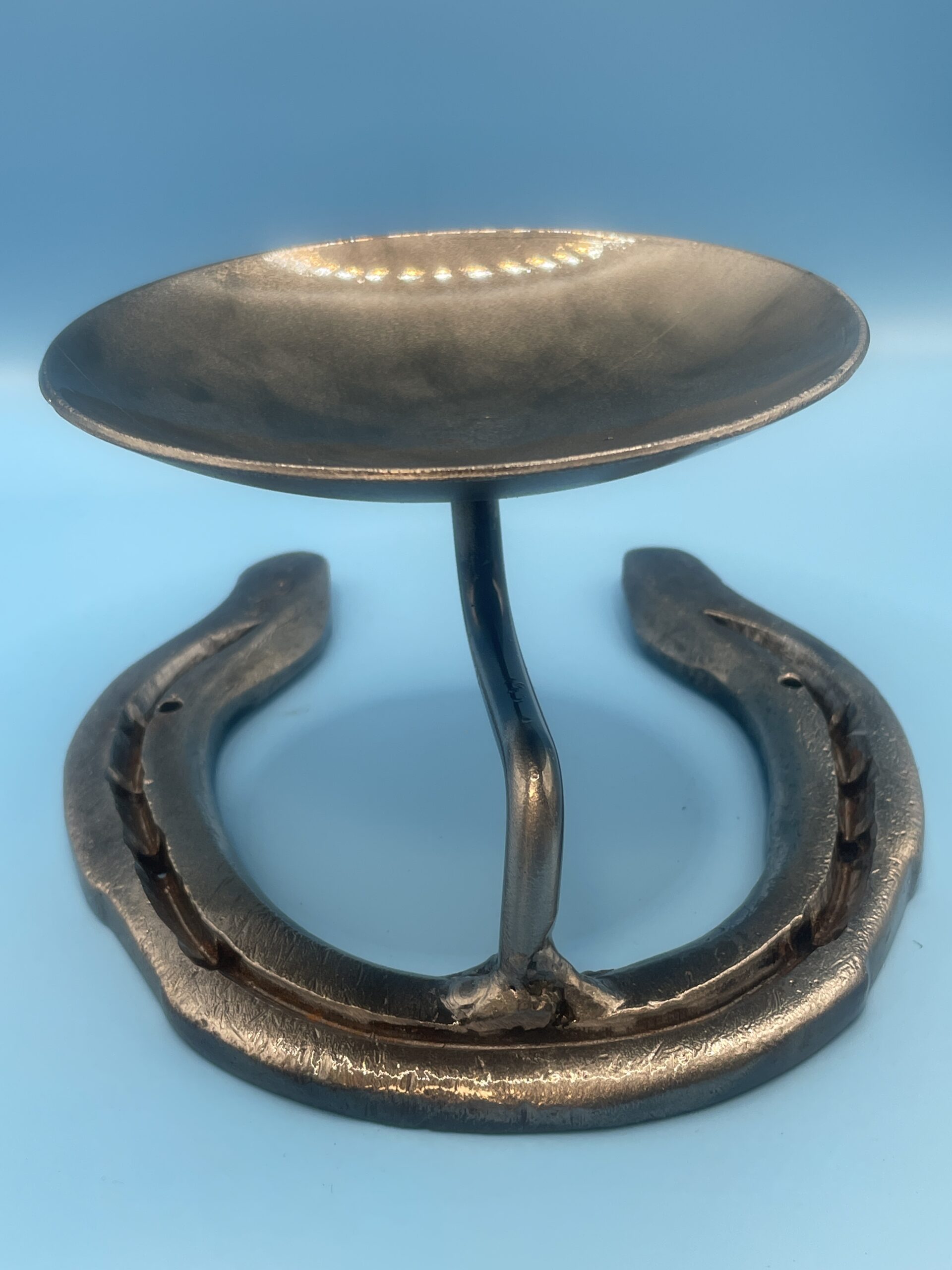 Hand Made Horse Shoe Candle Holder