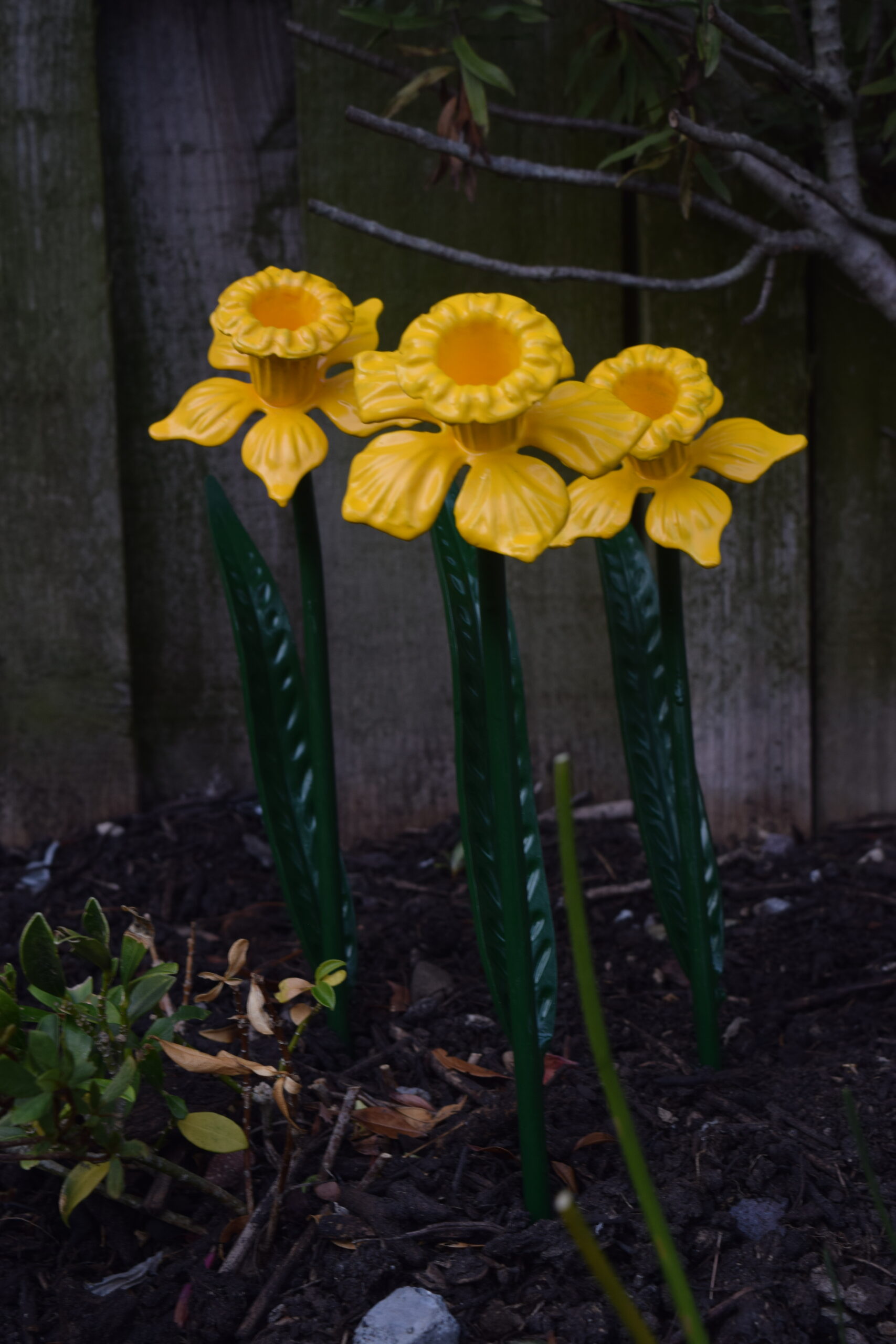 Handmade Yellow Metal Daffodil – Single Flower. - Image 3