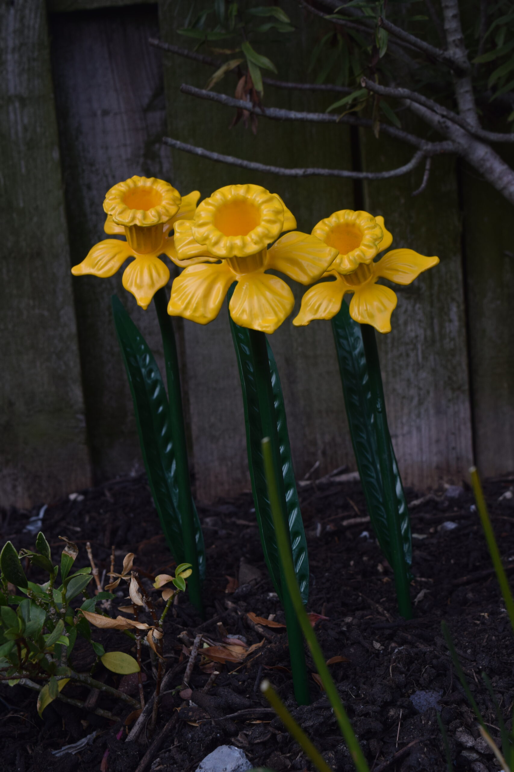 Handmade Yellow Metal Daffodil – Single Flower. - Image 2